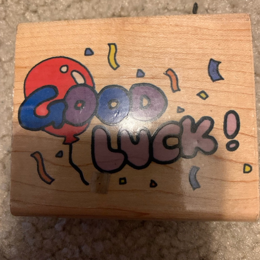 Good Luck Rubber Stamp
